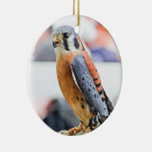 Amerikanischer Kestrel Keramik Ornament (Rechts)