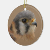 Amerikanischer Kestrel Keramikornament (Links)