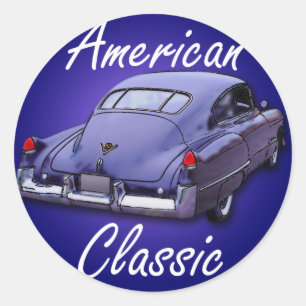 Amerikanischer Klassiker 1949 Cadillac Runder Aufkleber