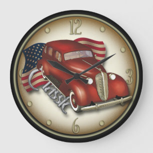 Amerikanischer Klassiker-Autowanduhr Große Wanduhr