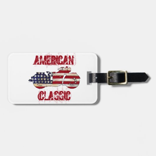 Amerikanischer Klassiker Gepäckanhänger (Vorderseite horizontal)