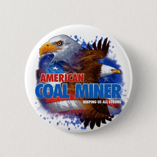 AMERIKANISCHER KOHLEN-BERGMANN BUTTON (Vorderseite)