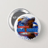 AMERIKANISCHER KOHLEN-BERGMANN BUTTON (Vorne & Hinten)