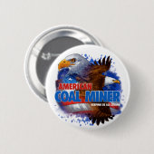 AMERIKANISCHER KOHLENBERGARBEITER BUTTON (Vorne & Hinten)