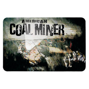 AMERIKANISCHER KOHLENBERGARBEITER MAGNET