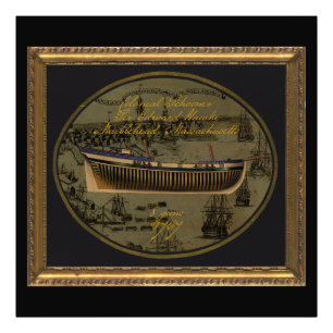 Amerikanischer Kolonialschoner Sir Edward Hawke Fotodruck