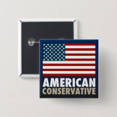 Amerikanischer Konservativer Button (Vorne & Hinten)