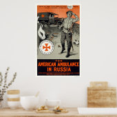 Amerikanischer Krankenwagen in Russland Poster (Küche)