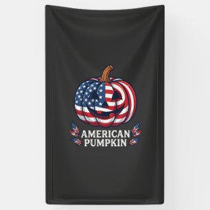 Amerikanischer Kürbis Halloween USA-Flagge Sterne Banner
