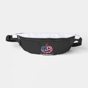 Amerikanischer Kürbis Halloween USA-Flagge Sterne Bauchtasche
