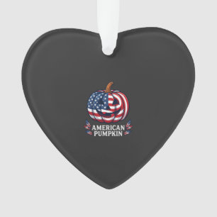 Amerikanischer Kürbis Halloween USA-Flagge Sterne Ornament