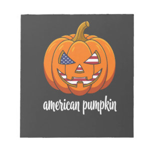 Amerikanischer Kürbis Patrioten Halloween Jack O L Notizblock