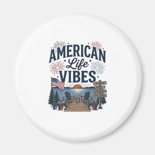 Amerikanischer Lebensstil Vibes Patriotischer See  Magnet