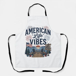 Amerikanischer Lebensstil Vibes Patriotischer See  Schürze