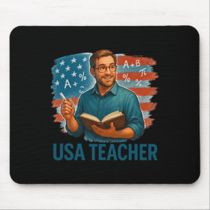 Amerikanischer Lehrer Wissens Bildung Stolz  Mousepad