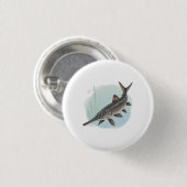 Amerikanischer Löffelstör Button (Vorne & Hinten)