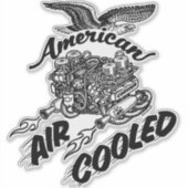 Amerikanischer luftgekühlter Motor Corvair Vinyl Aufkleber (Vorderseite)