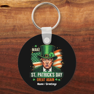 Amerikanischer Mach den St. Patrick's Day wieder g Schlüsselanhänger