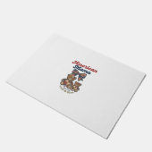 Amerikanischer Mama Patriotischer Bär Patchwork Ve Fußmatte (Schrägansicht)