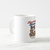 Amerikanischer Mama Patriotischer Bär Patchwork Ve Kaffeetasse (Vorderseite Links)
