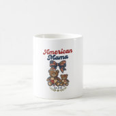 Amerikanischer Mama Patriotischer Bär Patchwork Ve Kaffeetasse (Mittel)