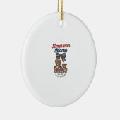 Amerikanischer Mama Patriotischer Bär Patchwork Ve Keramik Ornament (Rechts)