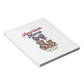 Amerikanischer Mama Patriotischer Bär Patchwork Ve Notizblock (angewinkelt)