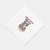 Amerikanischer Mama Patriotischer Bär Patchwork Ve Serviette (Ecke)