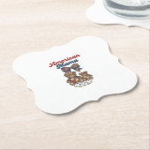 Amerikanischer Mama Patriotischer Bär Patchwork Ve Untersetzer (angewinkelt)