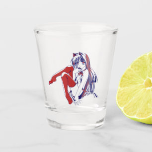 Amerikanischer Manga Neko Catgirl Kawaii Anime Schnapsglas