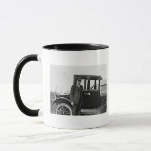 Amerikanischer Mann echtes Foto Kaffeetasse