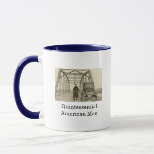 Amerikanischer Mann echtes Foto Kaffeetasse