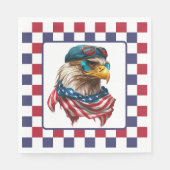 Amerikanischer moderner Adler Serviette (Vorderseite)