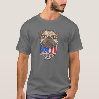 AMERIKANISCHER MOPS Starker Mops T-Shirt