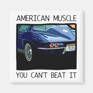 Amerikanischer Muscle-Car, klassischer und vintage Magnet