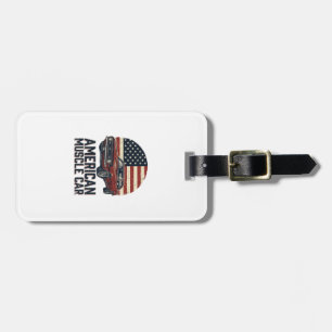 Amerikanischer Muscle-Car-Vintage-Flagge-Shirt-Des Gepäckanhänger