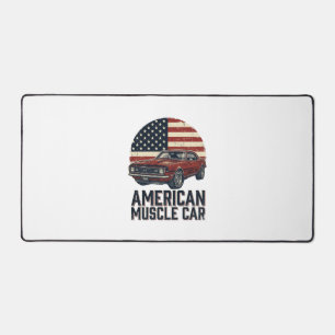 Amerikanischer Muscle-Car-Vintage-Flagge-Shirt-Des Schreibtischunterlage