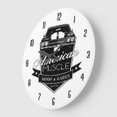 Amerikanischer Muskel Chevelle Große Wanduhr (Winkel)