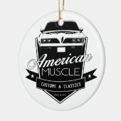 Amerikanischer Muskel Firebird Keramik Ornament (Links)