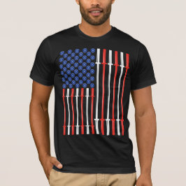 Amerikanischer Muskel - Flagge Crossfit T-Shirt
