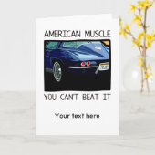 Amerikanischer Muskelauto, klassischer und Karte (Gelbe Blume)