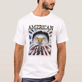 Amerikanischer Muster-T - Shirt des Adler-3D