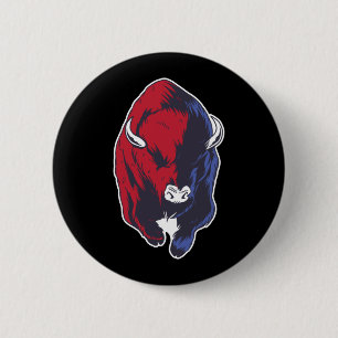 Amerikanischer Nationalbüffel Bison Button