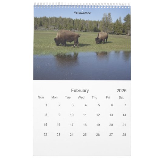 Amerikanischer Nationalpark-Südwesten Kalender (Feb 2026)