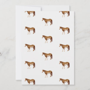 Amerikanischer Paint Horse Aquarell-Reitsport Dankeskarte