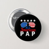 Amerikanischer Pap Retro 4. Juli Patriotischer Opa Button (Vorne & Hinten)