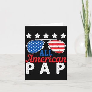 Amerikanischer Pap Retro 4. Juli Patriotischer Opa Karte