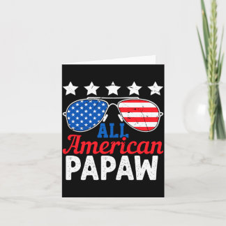 Amerikanischer Papaw Retro 4. Juli Patriotisch Karte