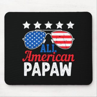 Amerikanischer Papaw Retro 4. Juli Patriotisch Mousepad