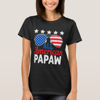 Amerikanischer Papaw Retro 4. Juli Patriotisch T-Shirt